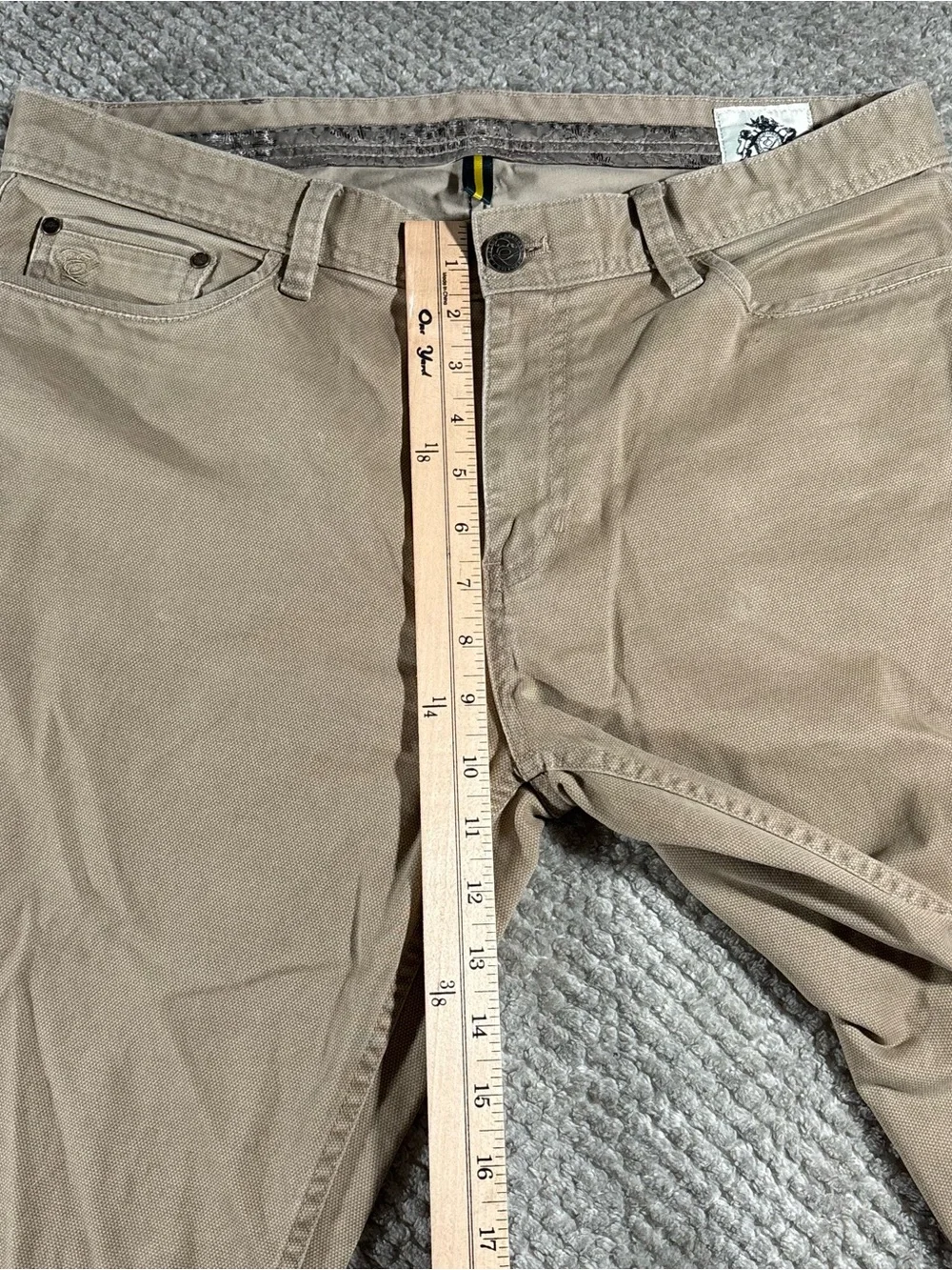 English Laundry Men 34x30 Stretch 5-Pocket Pant Taupe Brown Straight Leg 1365289